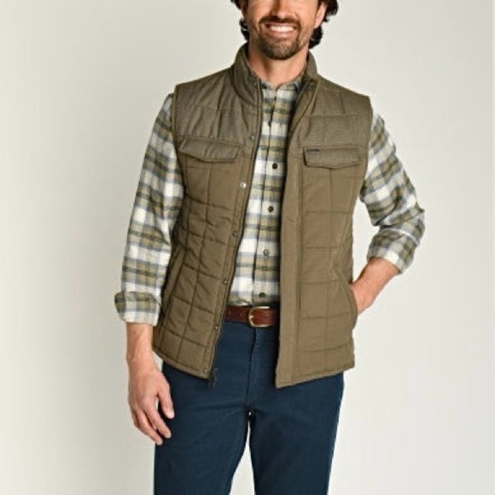 Duck Head Overland Quilted Vest Olive Men’s Size M Insulated